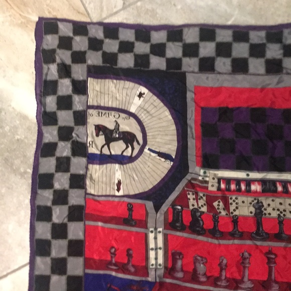 Oscar De La Renta Chess Board Scarf - Picture 2 of 6